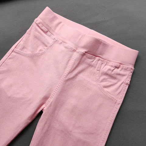 Girls' High-Waist Skinny Pencil Pants – Stylish and Comfortable Leggings