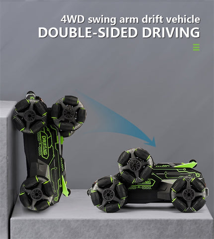 6 Wheels Spray RC Stunt Car - 4WD Swing Arm Deformation Drift Vehicle