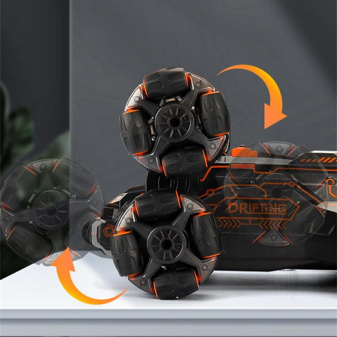 6 Wheels Spray RC Stunt Car - 4WD Swing Arm Deformation Drift Vehicle