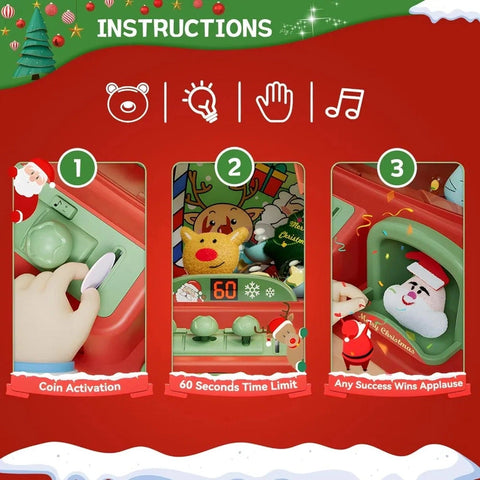 Mini Christmas Claw Machine for Kids - Holiday Fun, Excitement & Learning Teeny Pandas