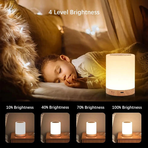 Smart LED Night Light - Portable Touch Control Lamp for Kids Bedroom & Camping!