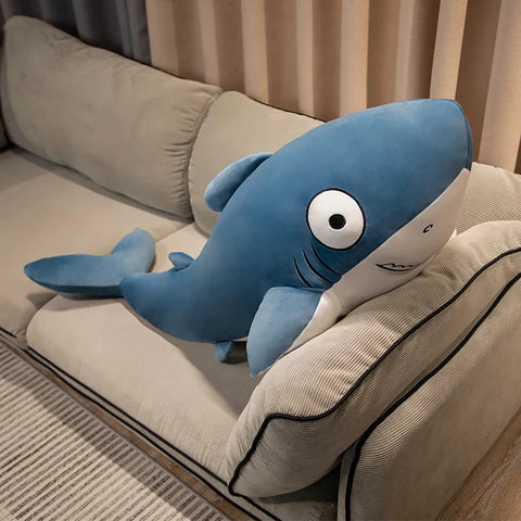 Cartoon Shark Plush Toy – Soft Sleeping Pillow for Office, Home Comfort, and Birthday Gift