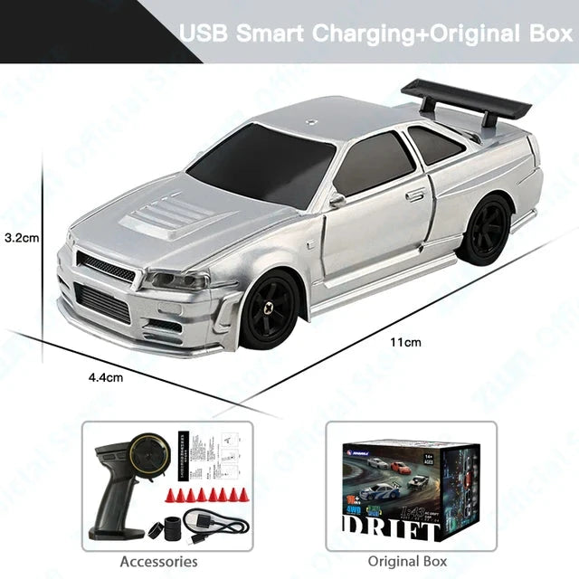 High-Speed Mini RC Drift Car 1/43- Thrill and Exciting Racing! Teeny Pandas
