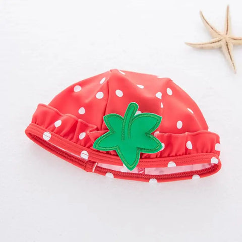 Girls 3-Piece Swimwear Set – Cute Strawberry & Pineapple Bikini