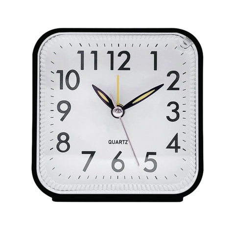 Square Analog Display Alarm Clock with Night Light