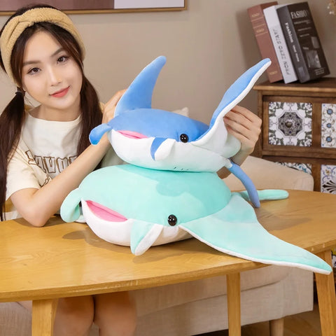 Cartoon Fish Manta Ray Plush Toy – Kawaii Devil Ray Stuffed Pillow