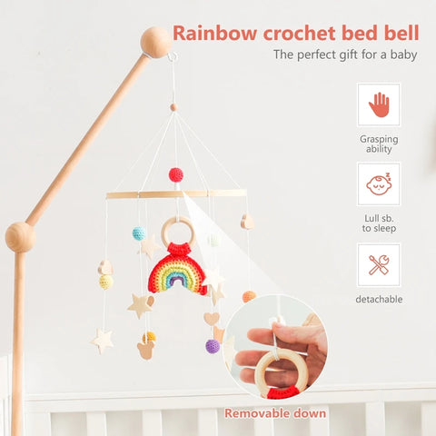 Baby Crib Mobile Hanger with Rotating Toy - Brings Peaceful and Captivating Motion Teeny Pandas