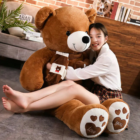 Ultra-Soft Bear Plush Pillow – Cuddly Companion