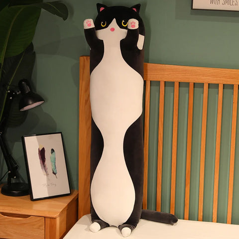 Long Cat Plush Toy – Soft Stuffed Pillow for Office Nap & Home Decor