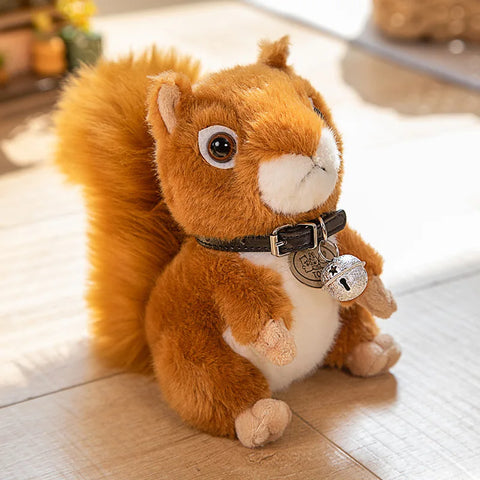 Adorable Furry Hair Big Tail Squirrel and Raccoon Plush Toy – Realistic Soft Stuffed Animal Doll