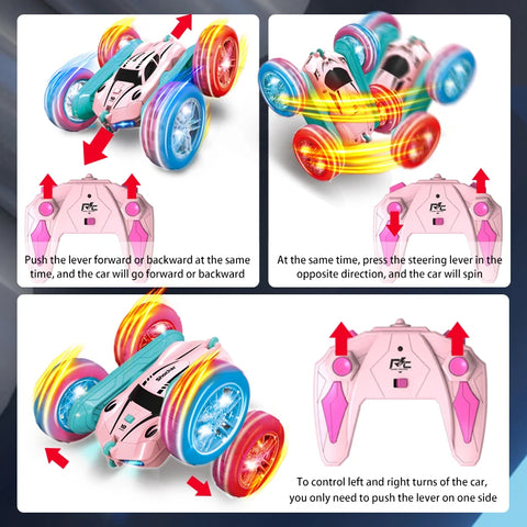 Stunt Car Double-Sided Remote Control for Kids