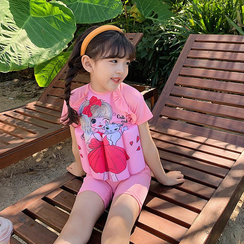 Pink Princess Floating Swimsuit for Kids
