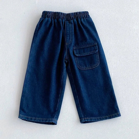Cotton Pocket Pants for Boys & Girls – Casual Denim Trousers