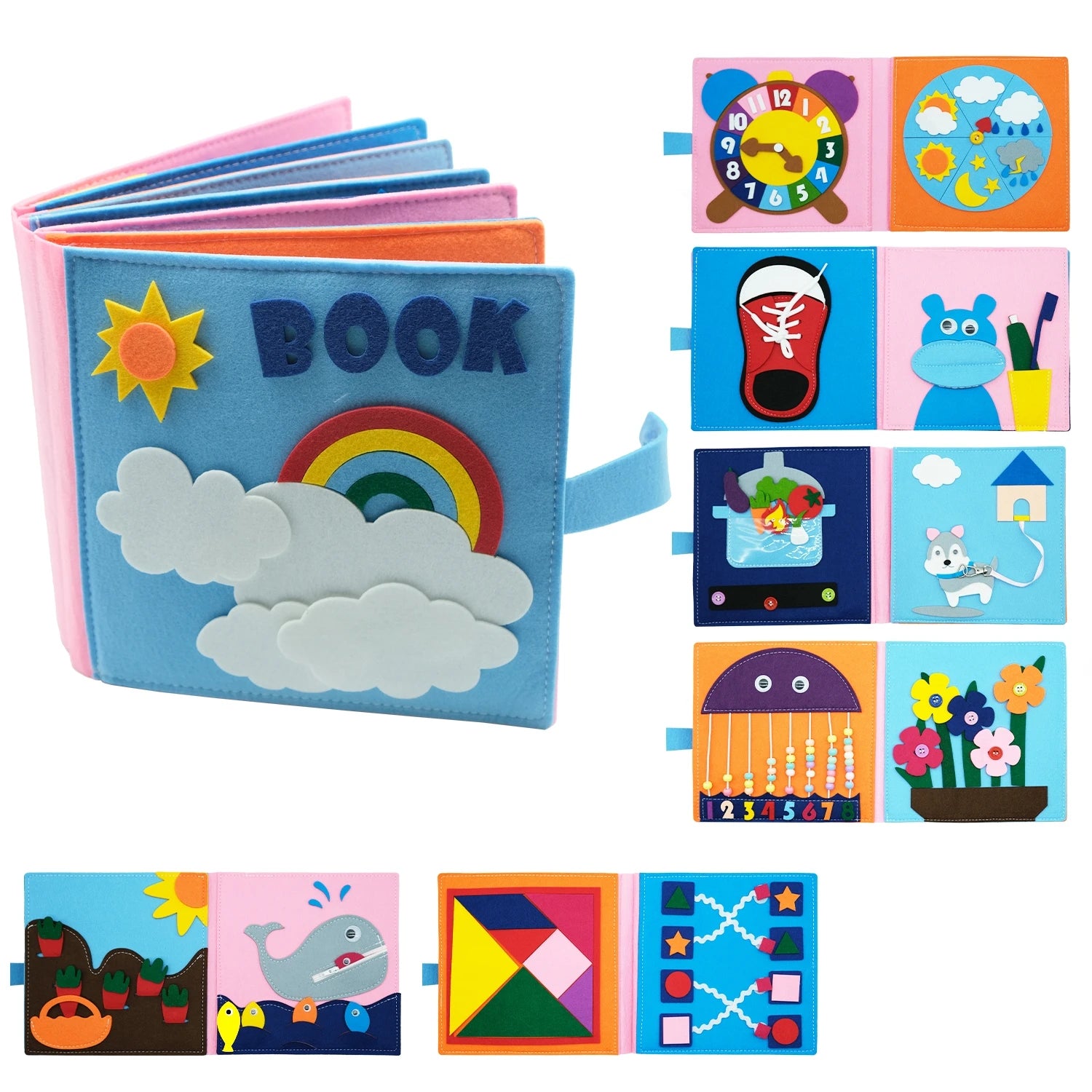 Interactive 3D Montessori Busy Book - Promotes Imagination and Creativity! Teeny Pandas