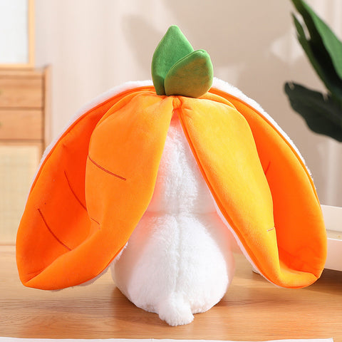 Reversible Carrot and Strawberry Bunny Plushies
