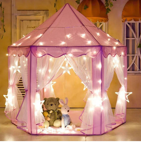 Princess Kids Toy Tipi Tent - Folding Play House for Girls
