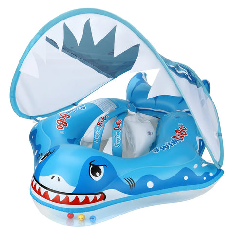 Baby Swimming Floater with Sunshade Canopy – Safe & Fun Water Float for Babies Teeny Pandas