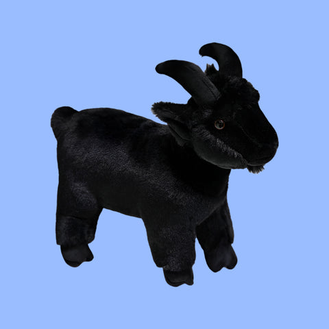 Lifelike Goat Simulation Stuffed Animal - White and Black Goat Plushie