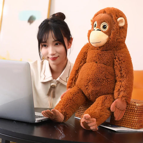 Cartoon Gorilla Plush Toy – Soft Stuffed Monkey Doll