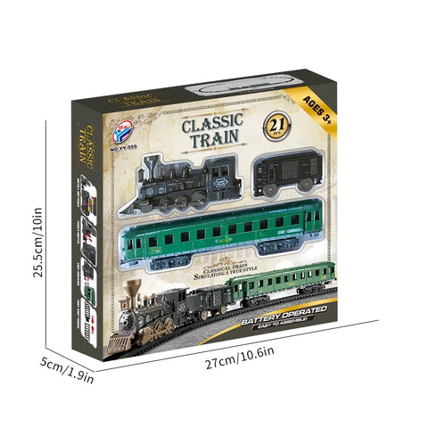 Classic Retro Electric Train Set with Tracks Teeny Pandas
