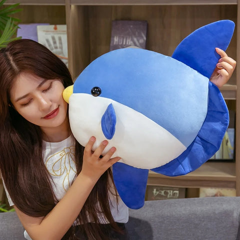 Sunfish Plush Toy – Soft Fish Pillow for Girls, Kids, and Home Decor
