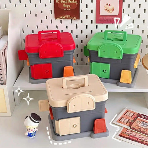 Store Shaped Money Box with Key Lock