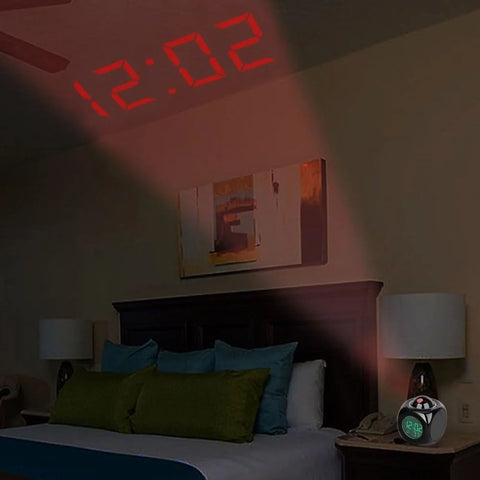 Projection Alarm Clock - With LED Display & Temperature Feature