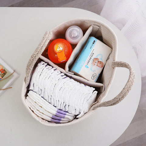 Multifunctional Cotton Rope Nappy Storage Basket