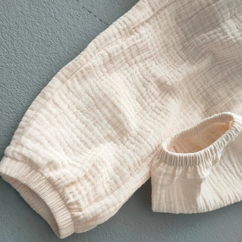 Summer Kids Cotton Linen Pleated Pants – Stylish & Comfortable Harem Trousers