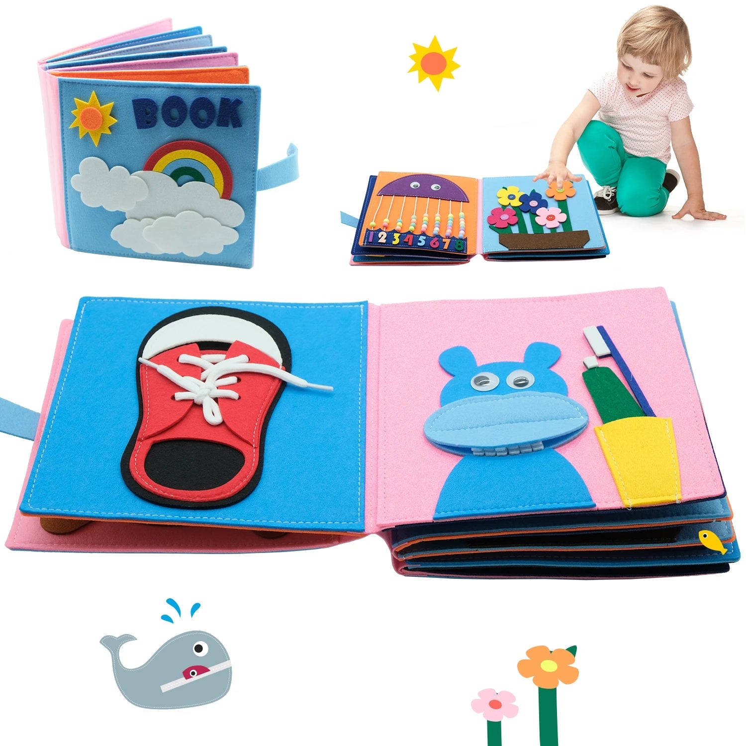 Interactive 3D Montessori Busy Book - Promotes Imagination and Creativity! Teeny Pandas