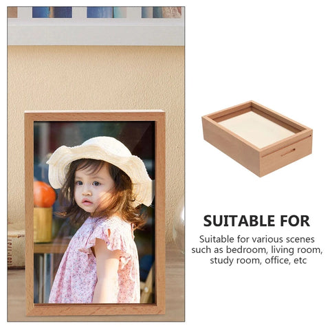 Clear Slot Cube Photo Frame Piggy Bank – Multi-purpose Acrylic Money Box