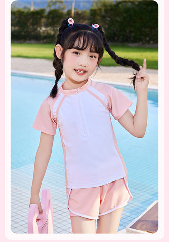 Double Layers Girls Two-Piece Swimwear