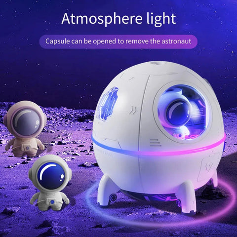 Space Capsule LED Night Light Humidifier - 7 Color Changeable Mood Lamp!