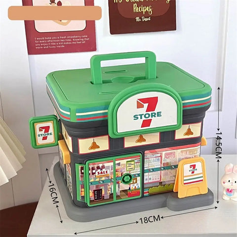 Store Shaped Money Box with Key Lock