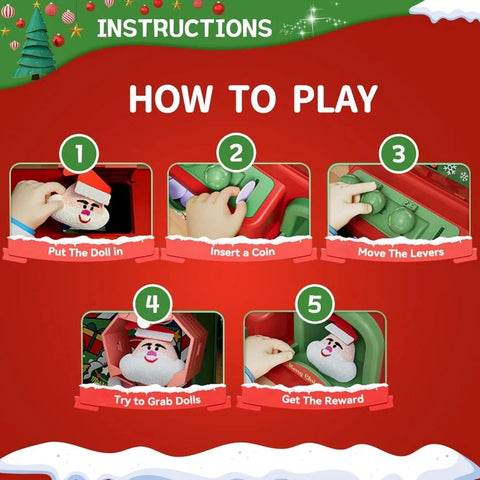 Mini Christmas Claw Machine for Kids - Holiday Fun, Excitement & Learning Teeny Pandas