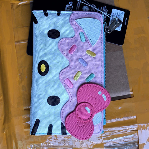 Cartoon Cat Wallet – Double-Fold Coin Purse and Card Holder for Women