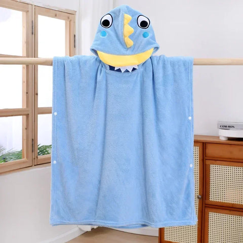 Kids Velvet Robe Beach Towel for Boys & Girls