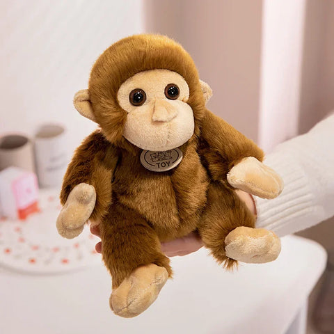 Lifelike Simulation Monkey Plush Toy – Soft Wild Animal Doll