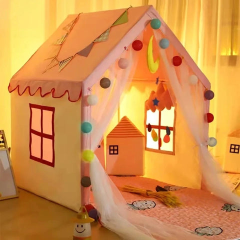 Portable Baby Play House Tent - Kids Teepee Tent for Indoor & Outdoor Play