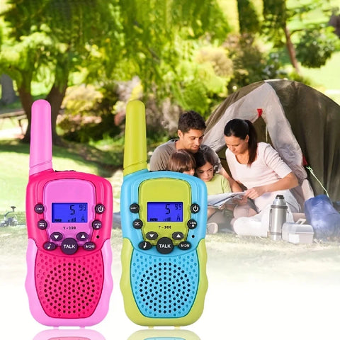 2 Walkie Talkie for Kids – 22 Channels, 2 Way Radios, LCD Backlit Screen, Flashlight