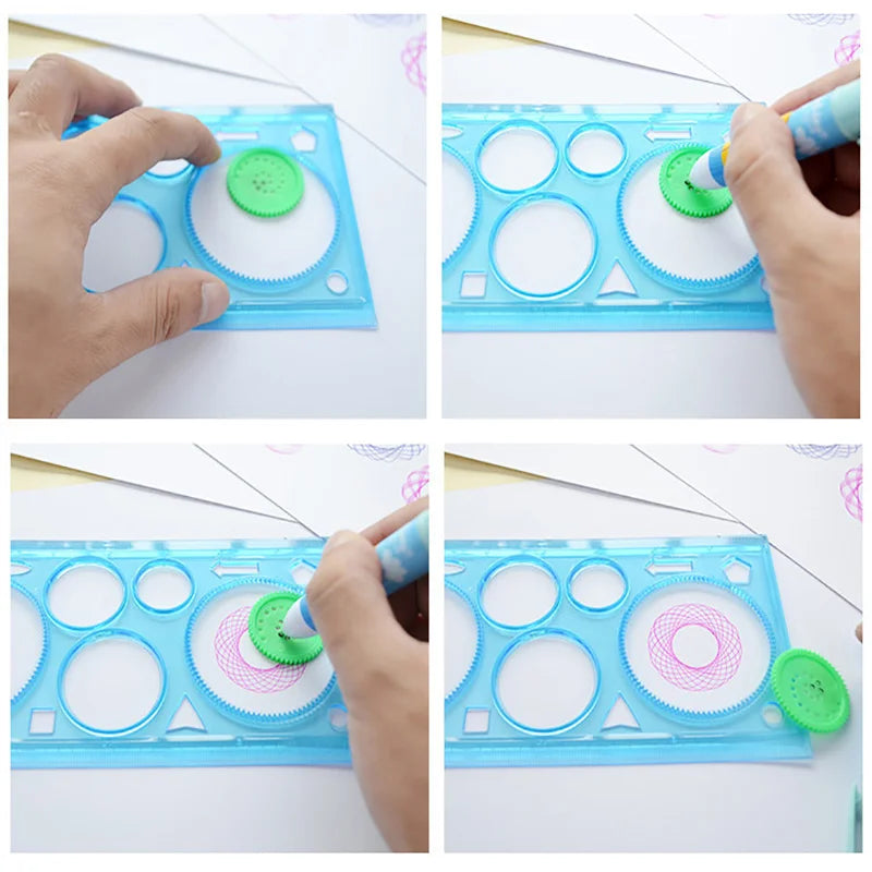 Geometric Spirograph Art Set for Kids - Creative and Fun! Teeny Pandas