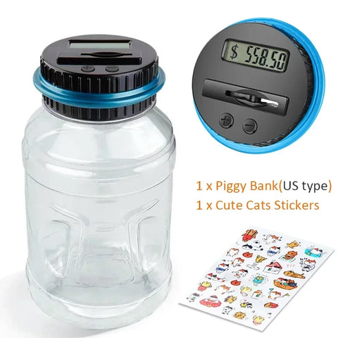 Large Capacity Electronic Piggy Bank – Digital Coin Counter for Kids & Adults