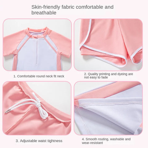 Double Layers Girls Two-Piece Swimwear