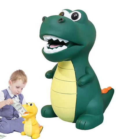 Large Capacity Dinosaur Piggy Bank – Durable Anti-Drop Coin Bank for Kids