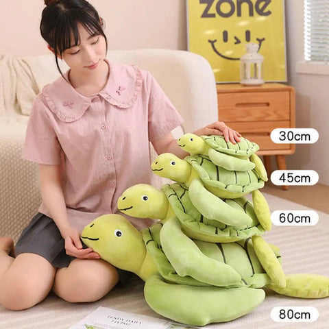 Tortoise Plush Toy – Kawaii Sea Turtle Soft Pillow Animal Doll for Sofa
