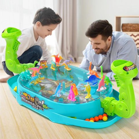Dinosaur Battle Catapult 2-Player Marble Game