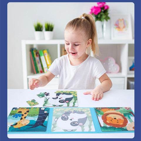 3-in-1 Montessori Magnetic Folding Puzzle Book