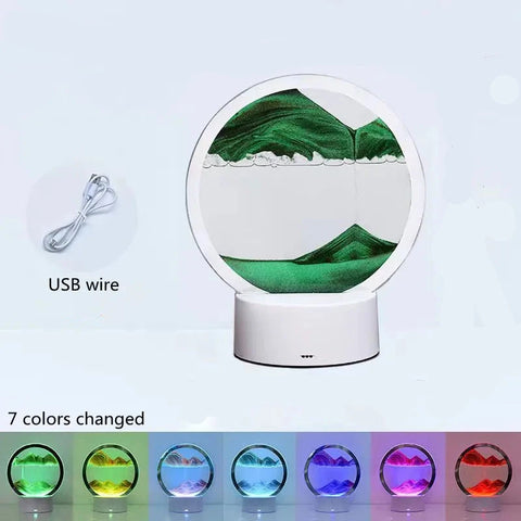 Quicksand Lamp Ornament Hourglass - Sand Painting 3D Night Light