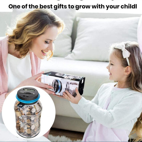 Large Capacity Electronic Piggy Bank – Digital Coin Counter for Kids & Adults