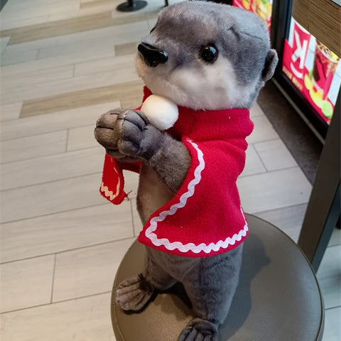 Kawaii Wild Animal Plush Doll - Standing Plush Otter Toy